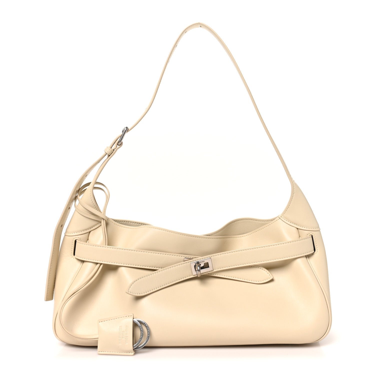 Balenciaga Smooth Calfskin Small Bel Air Shoulder Bag Soya