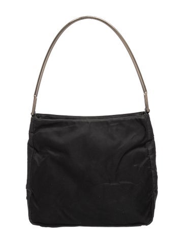 Prada Enameled Metal Triangle Shoulder Bag
