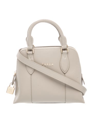 Embossed Leather Top Handle Bag