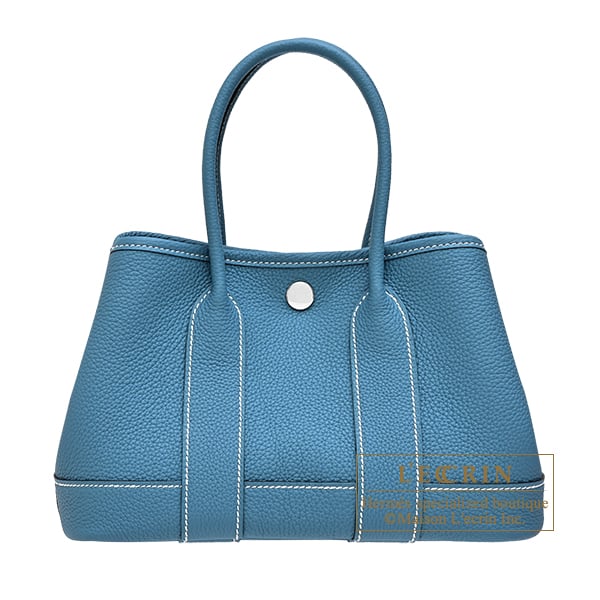 Hermes Neo Garden bag 23 New blue jean Togo leather Silver hardware