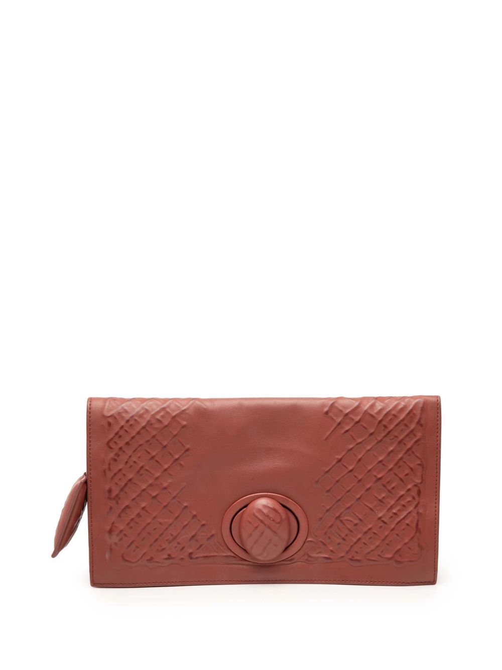 2012-2026 Nappa Embossed Intrecciato Turn Lock clutch bag