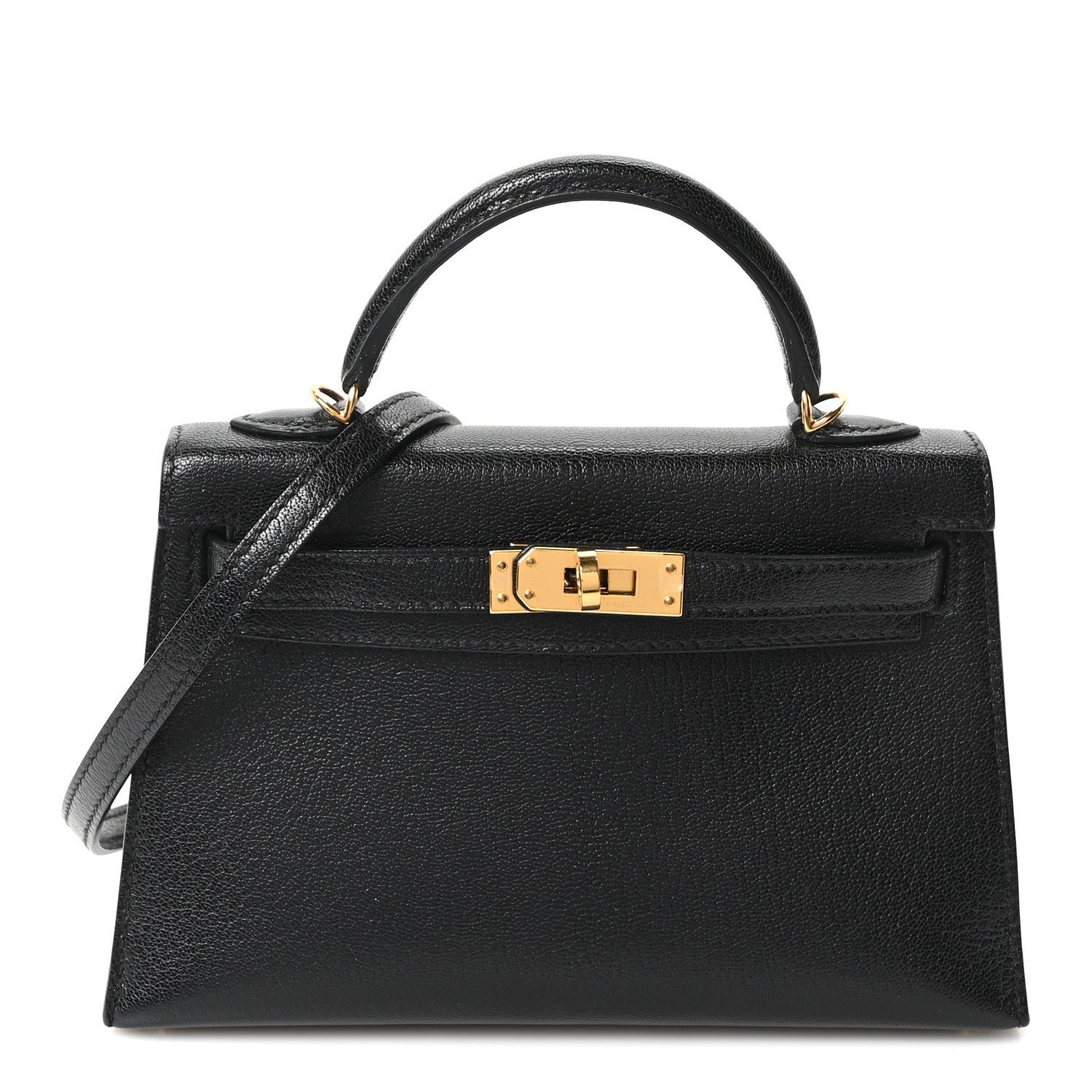 Hermes Chevre Chamkila Mini Kelly Sellier 20 Black