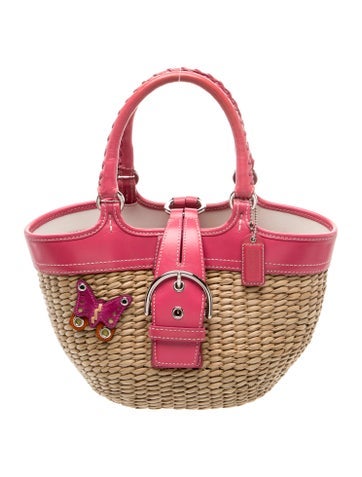 Raffia Top Handle Bag