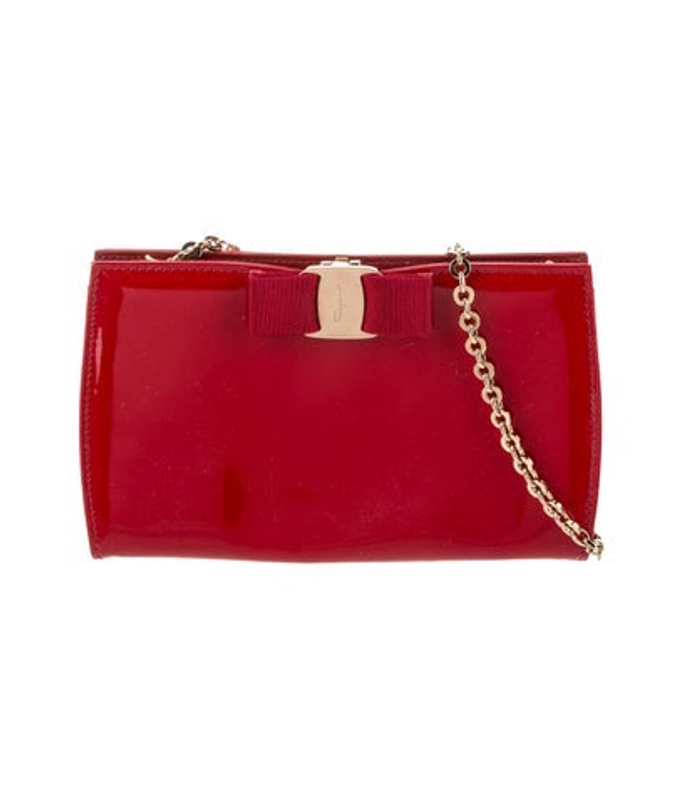 Salvatore Ferragamo Ferragamo Patent Leather Shoulder Bag W Tags