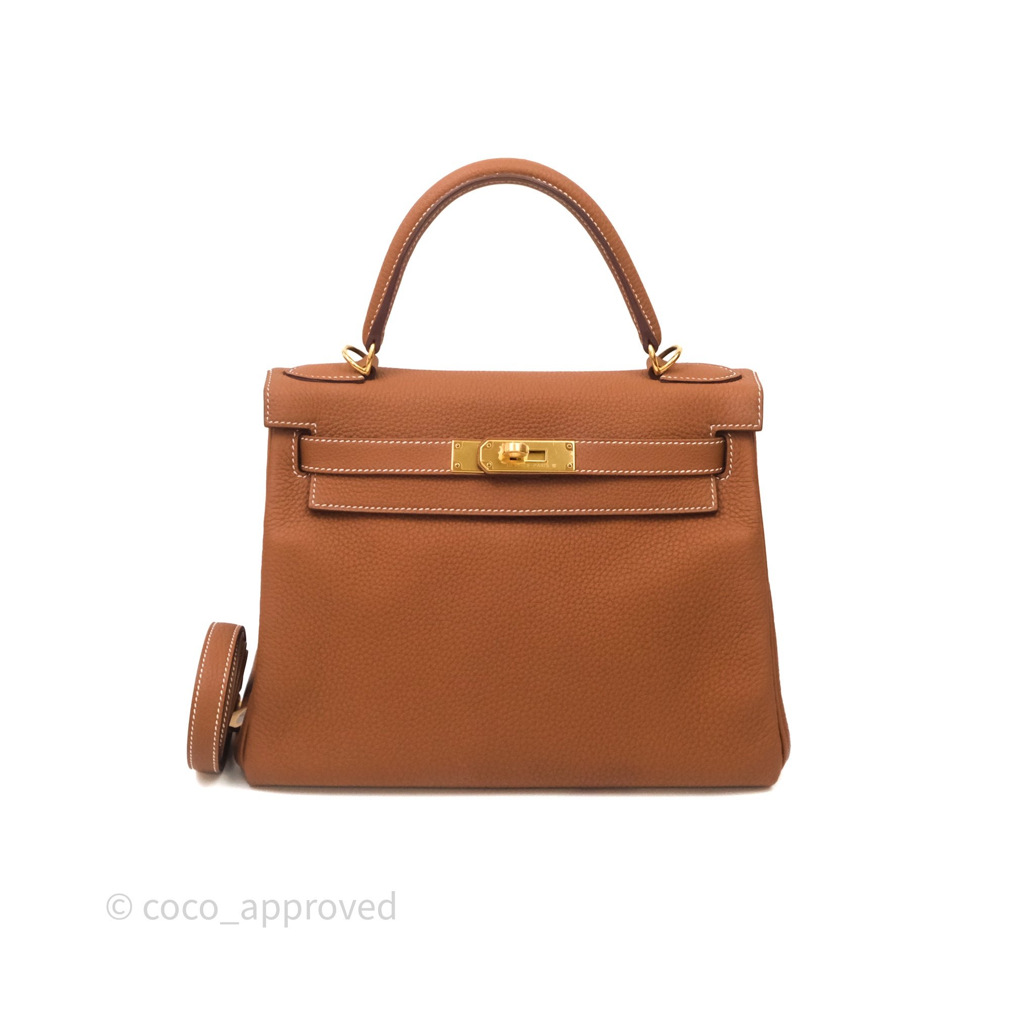 Hermès Kelly 28 Retourne Gold Togo Gold Hardware