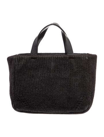 Enameled Metal Triangle Top Handle Bag