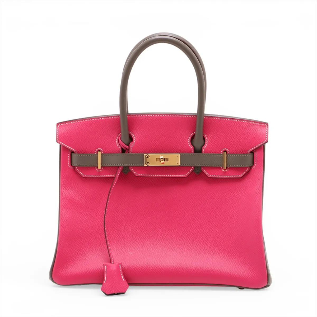 Hermès Birkin 30 Le Tournay Veau Epsom Rose Tyrian x Ethane Gold Metal Fittings