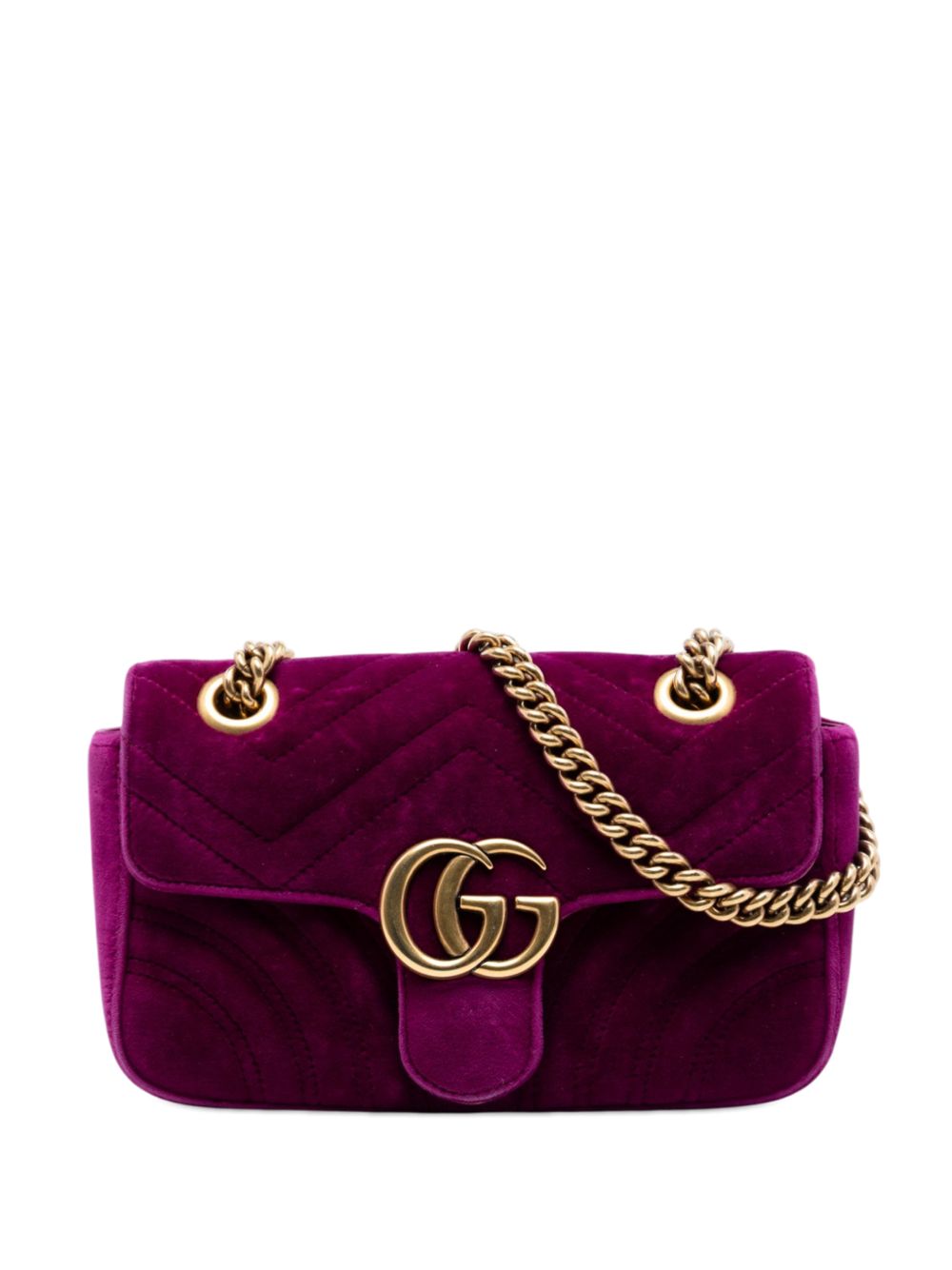 2016-2026 Small GG Marmont Matelasse Velvet shoulder bag