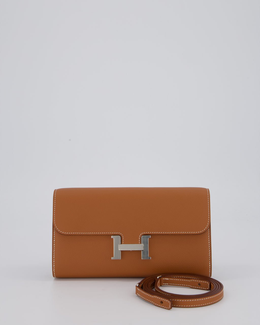 Hermès Constance To Go Bag in Gold Evercolour Leather with Palladium Hardware
