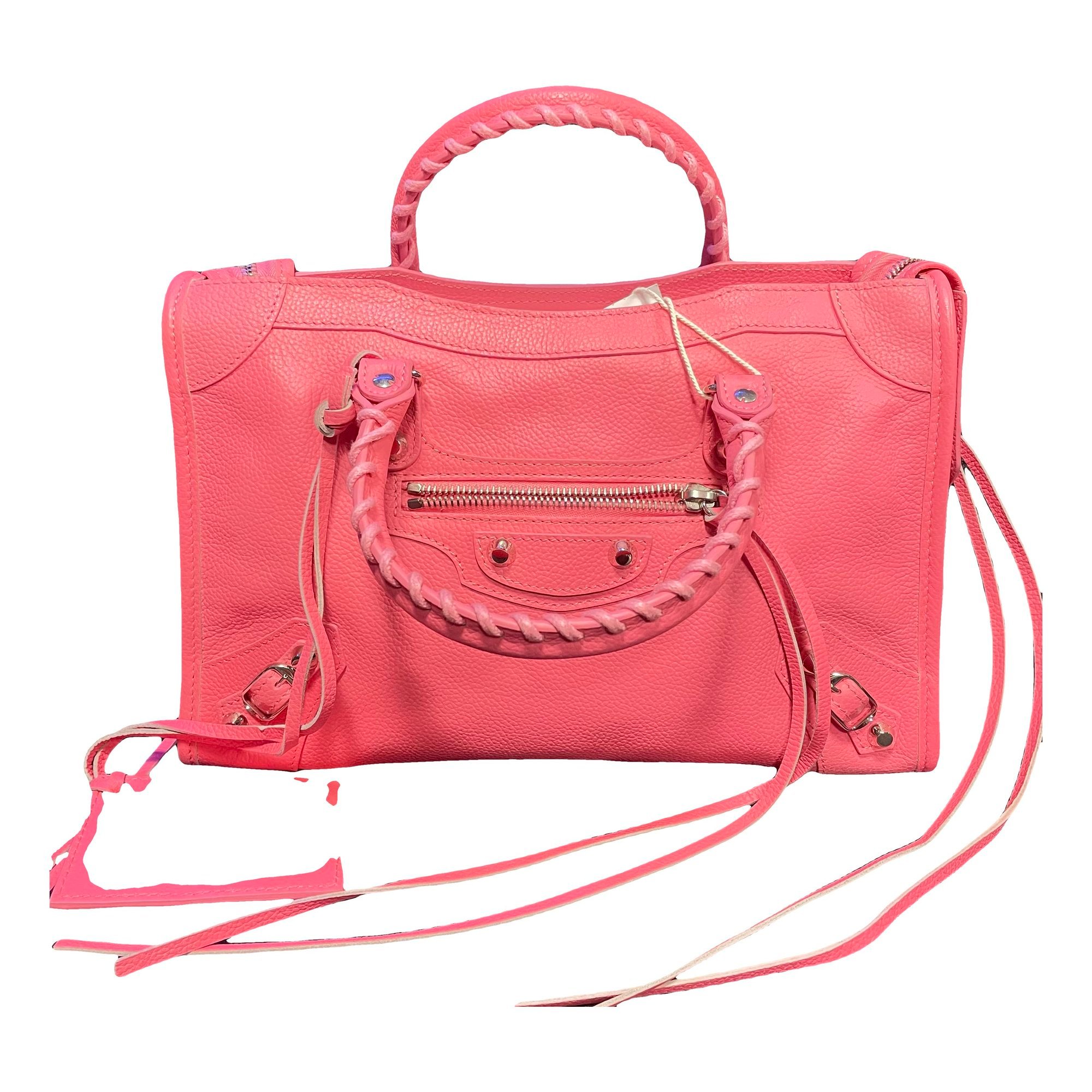 City leather handbag