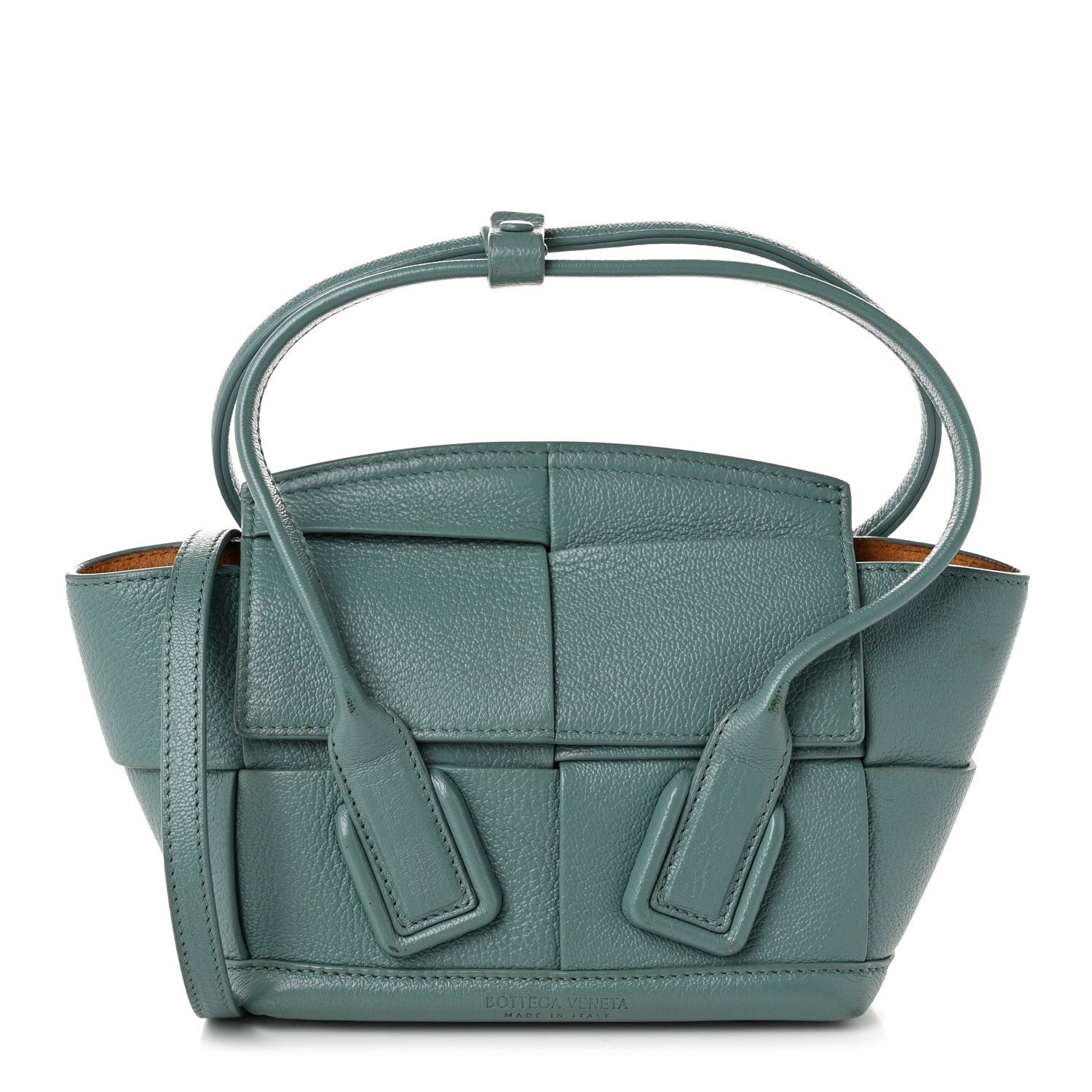 Bottega Veneta Goatskin Maxi Intrecciato Mini Arco Linoleum