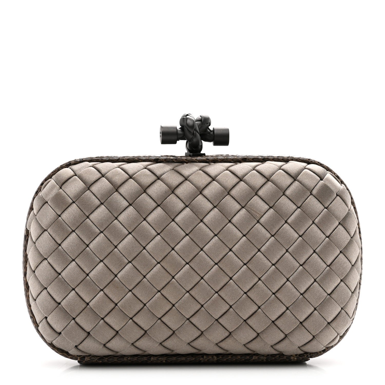 Bottega Veneta Satin Intreccio Impero Ayers Knot Taupe