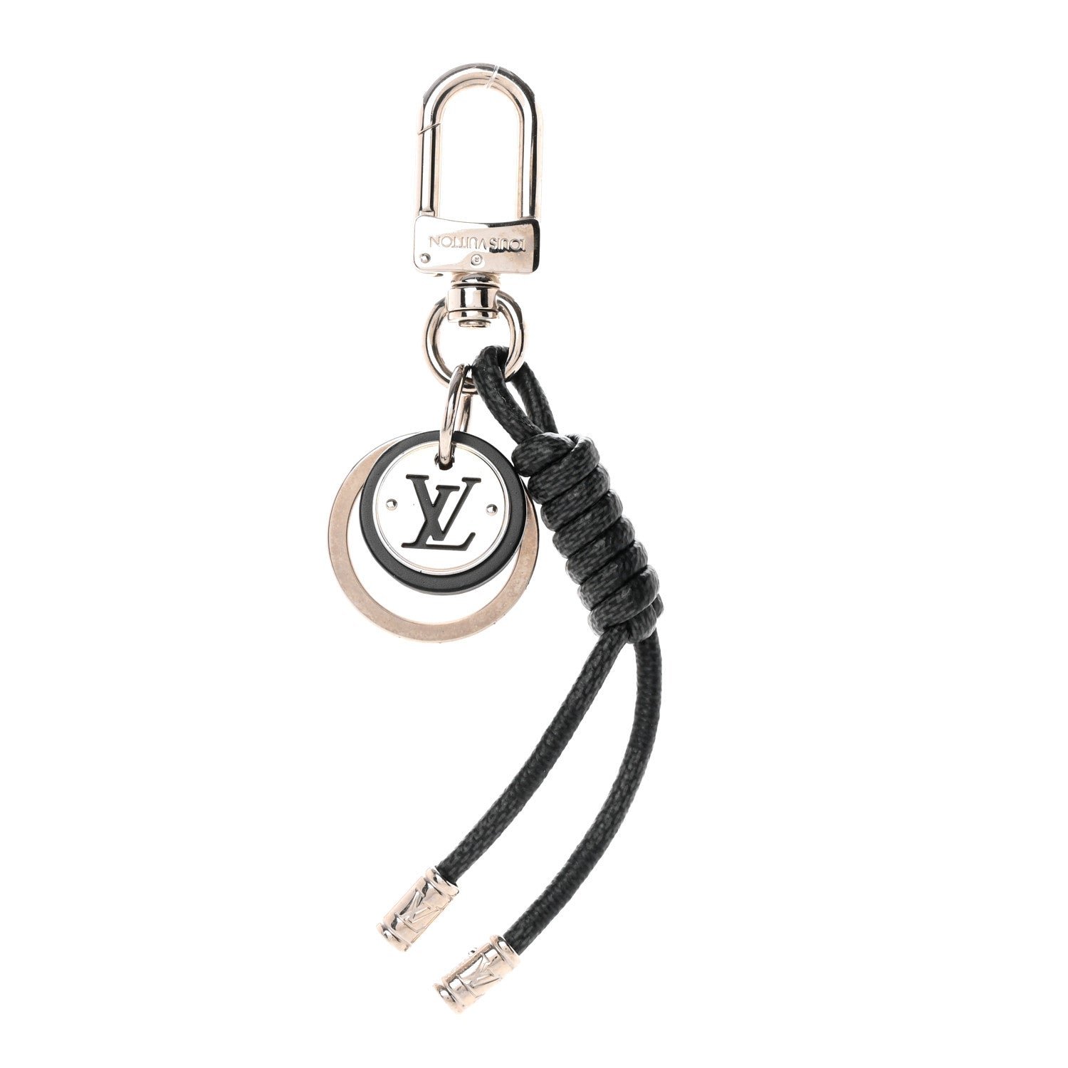 Louis Vuitton Palladium Damier Graphite Rope Bag Charm Key Holder