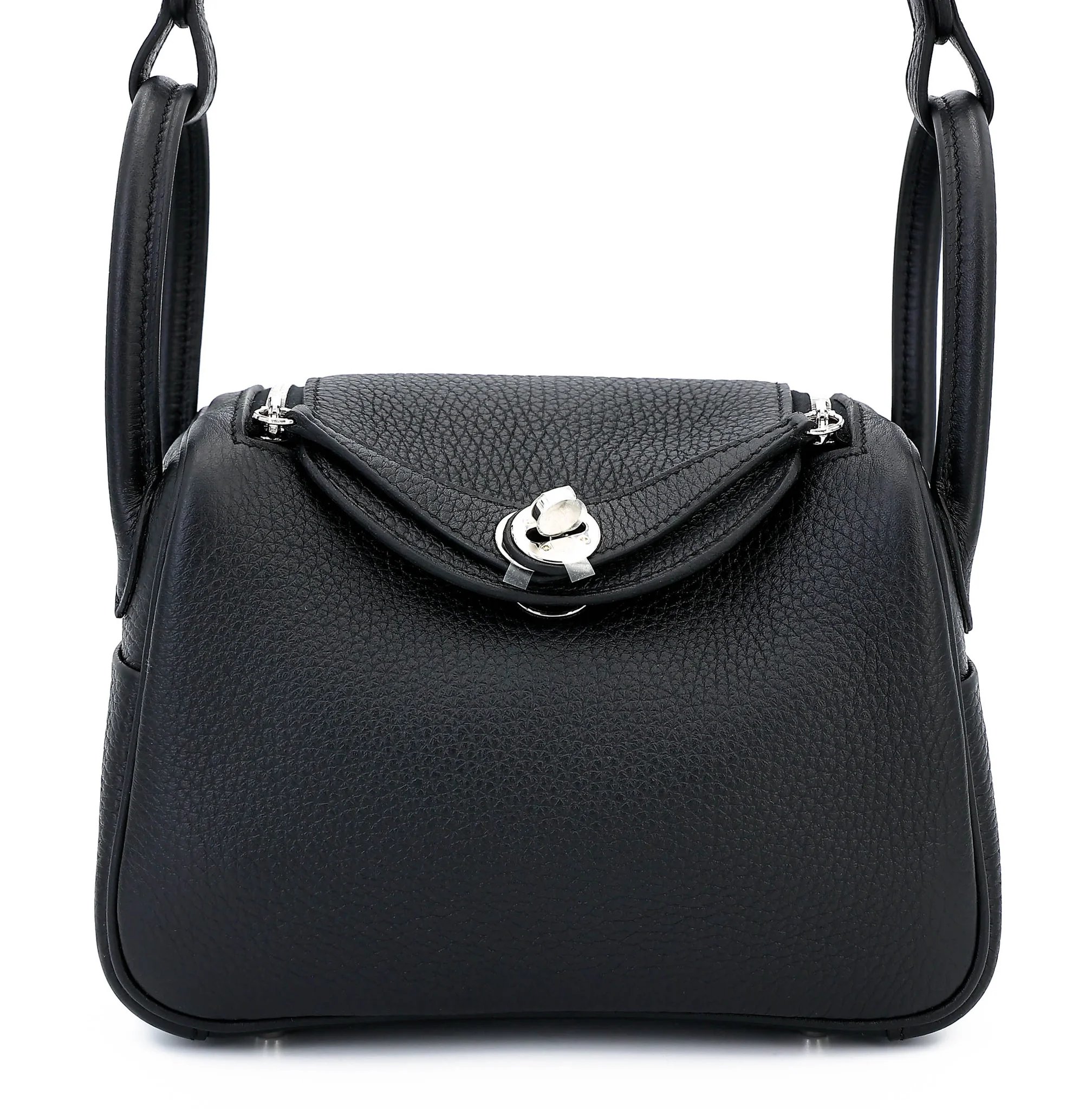Brand New ( Rank N ) HERMÈS Mini Lindy II Noir (89) Clemence Palladium hardware G (2026)