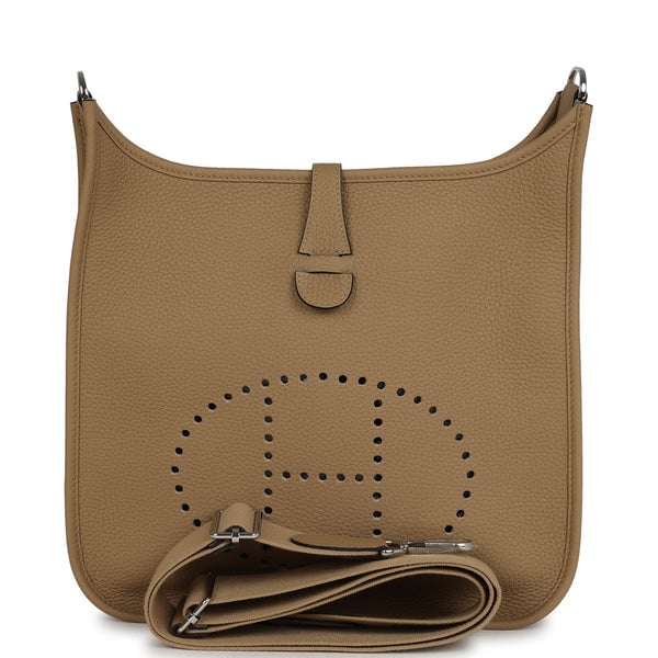 Hermes Hermes Evelyne III PM Poussiere Clemence Palladium Hardware