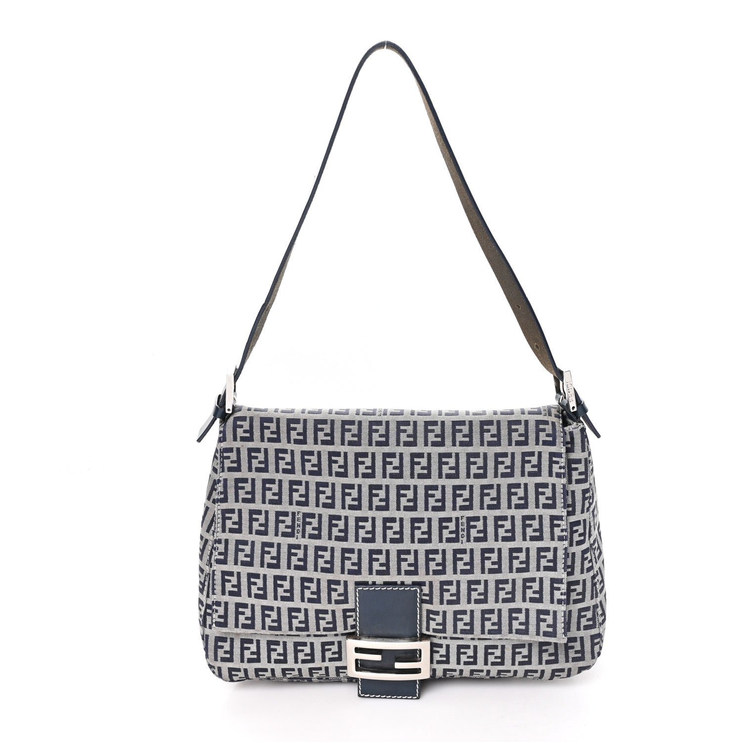 Fendi Zucchino Mama Baguette Navy