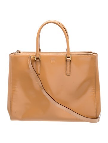 Patent Leather Top Handle Bag