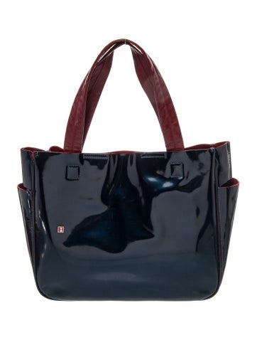 Patent Leather Top Handle Bag