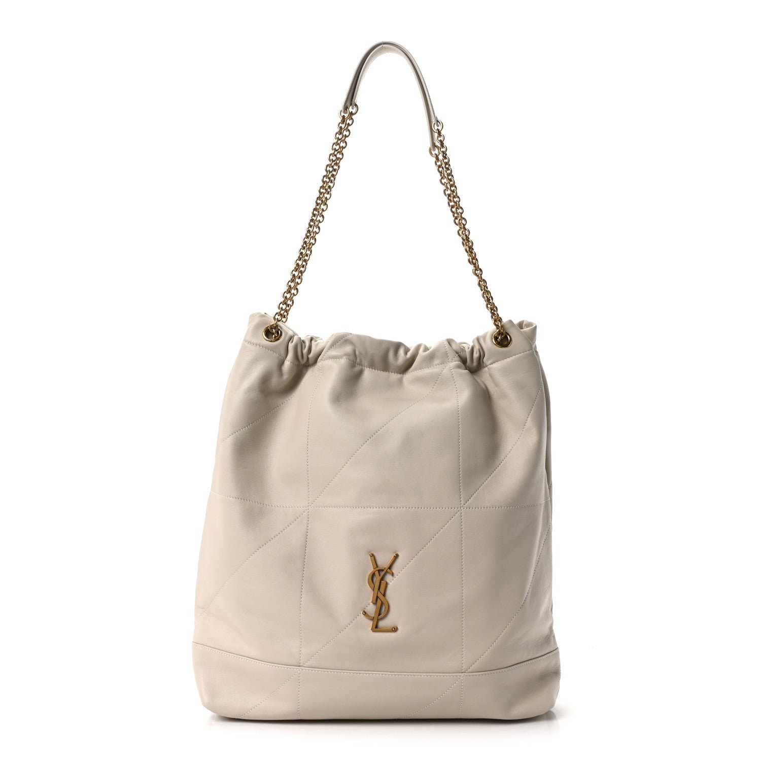 Saint Laurent Lambskin Matelasse Large Jamie Pochon Crema Soft