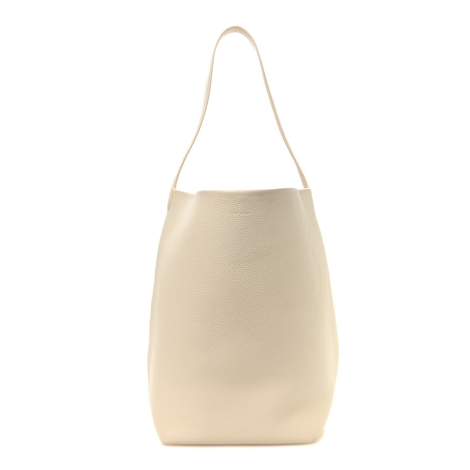 The Row Grained Calfskin Large N/S Park Tote Ivory