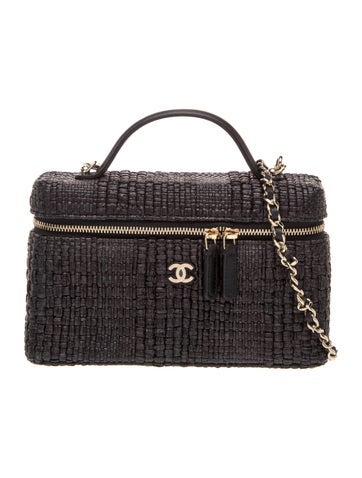 2026 Raffia Slim Vanity Case w/ Chain