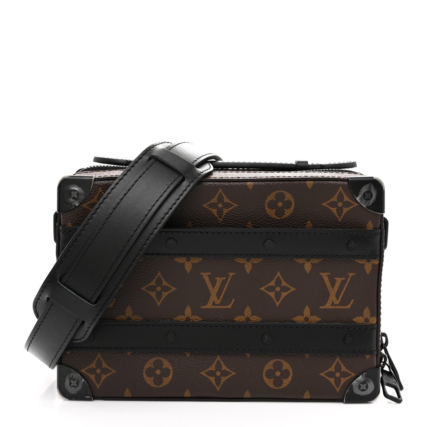 Louis Vuitton Monogram Macassar Handle Soft Trunk Black