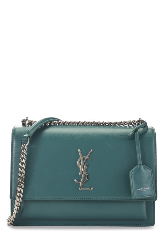 Green Calfskin Leather Sunset Medium