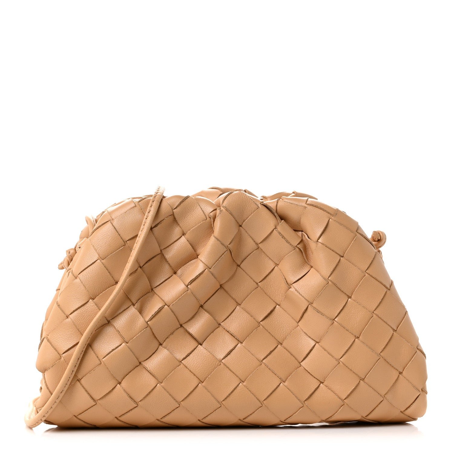 Bottega Veneta Nappa Intrecciato The Mini Pouch Almond