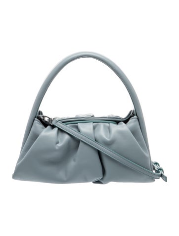 Themoire Leather Top Handle Bag
