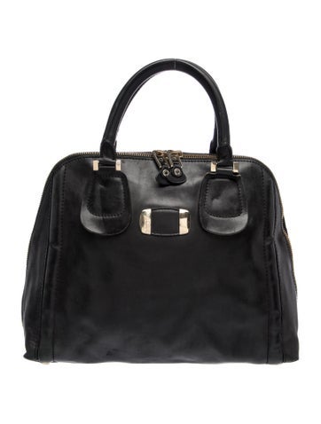 Leather Top Handle Bag