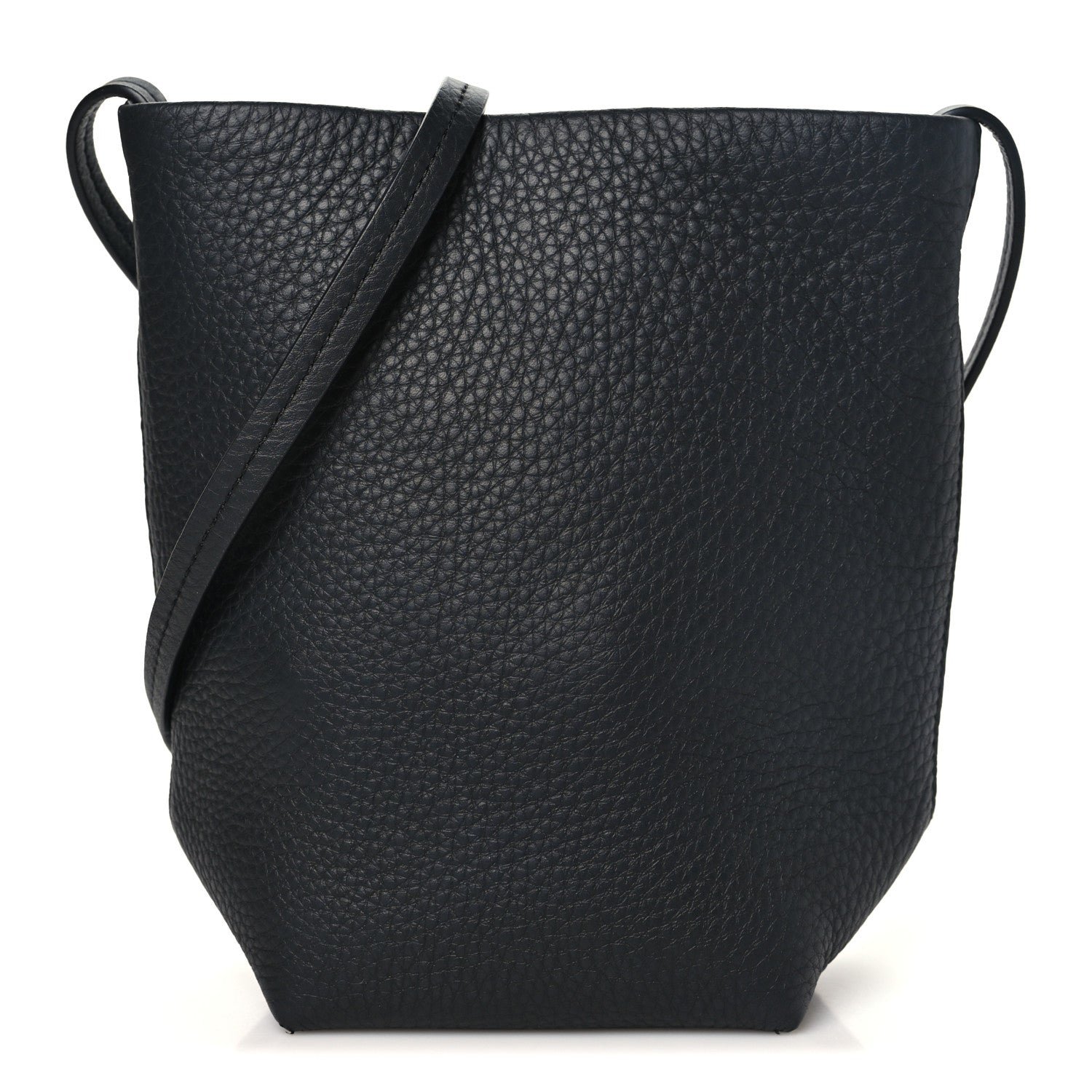 The Row Grained Calfskin Small N/S Park Crossbody Black