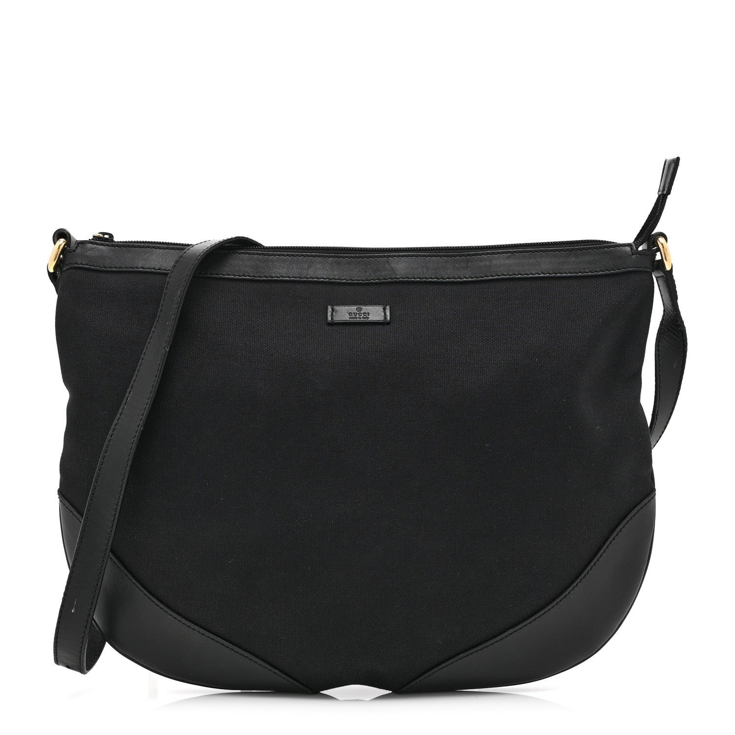 Gucci Canvas Large Half Moon Hobo Black
