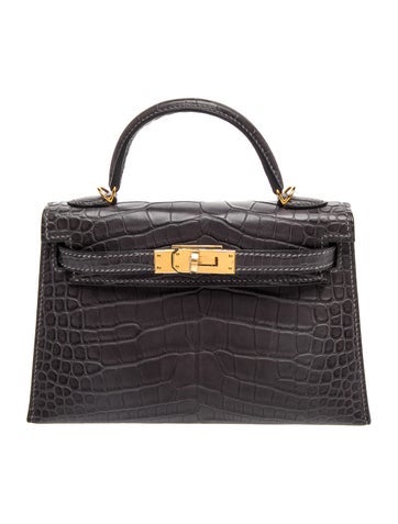 Hermes Matte Alligator Mini Kelly II Sellier 20