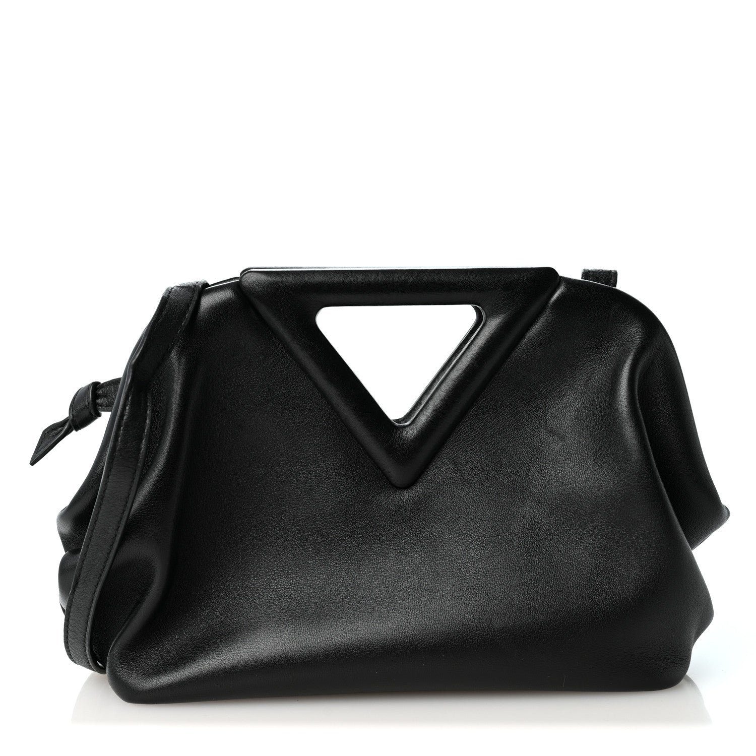 Bottega Veneta Bottega Veneta Calfskin Small The Point Triangle Bag Black
