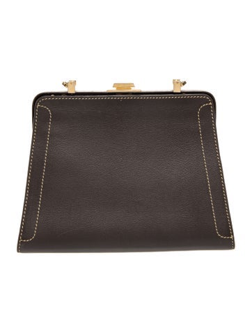 Delvaux Leather Top Handle Bag