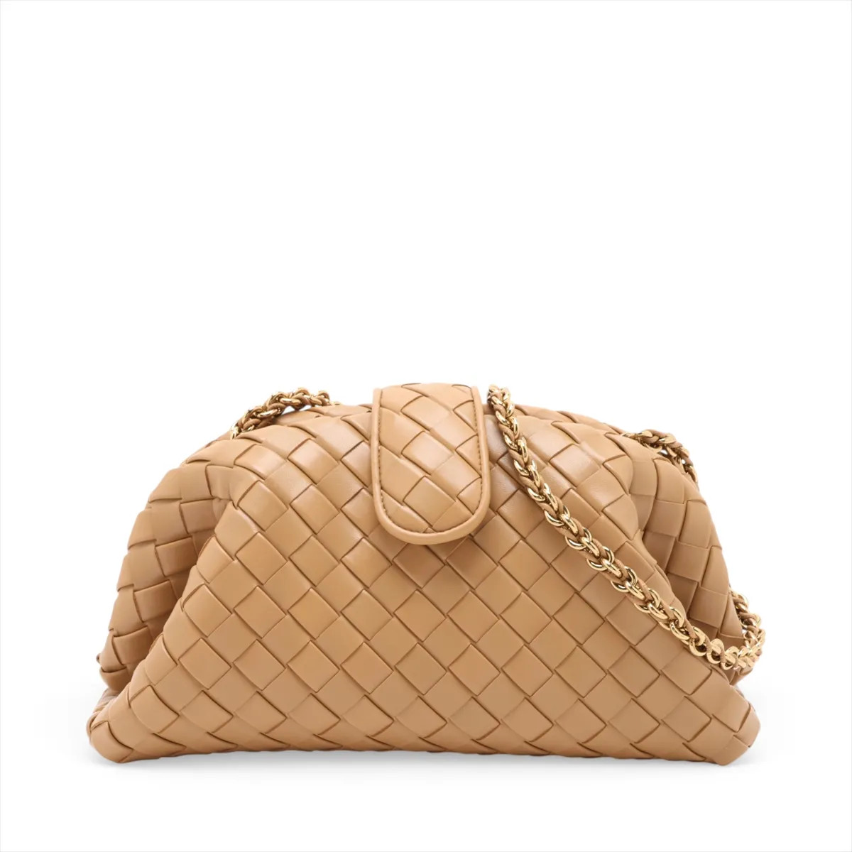 Bottega Veneta teen Lauren 1980 Leather Chain Shoulder Bag Brown