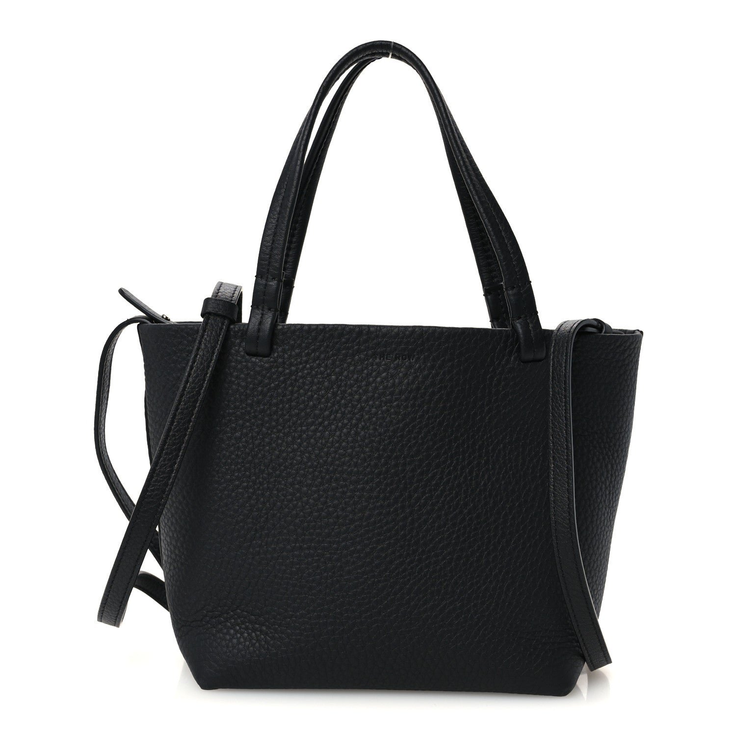 The Row The Row Grained Calfskin Small Park Tote Black