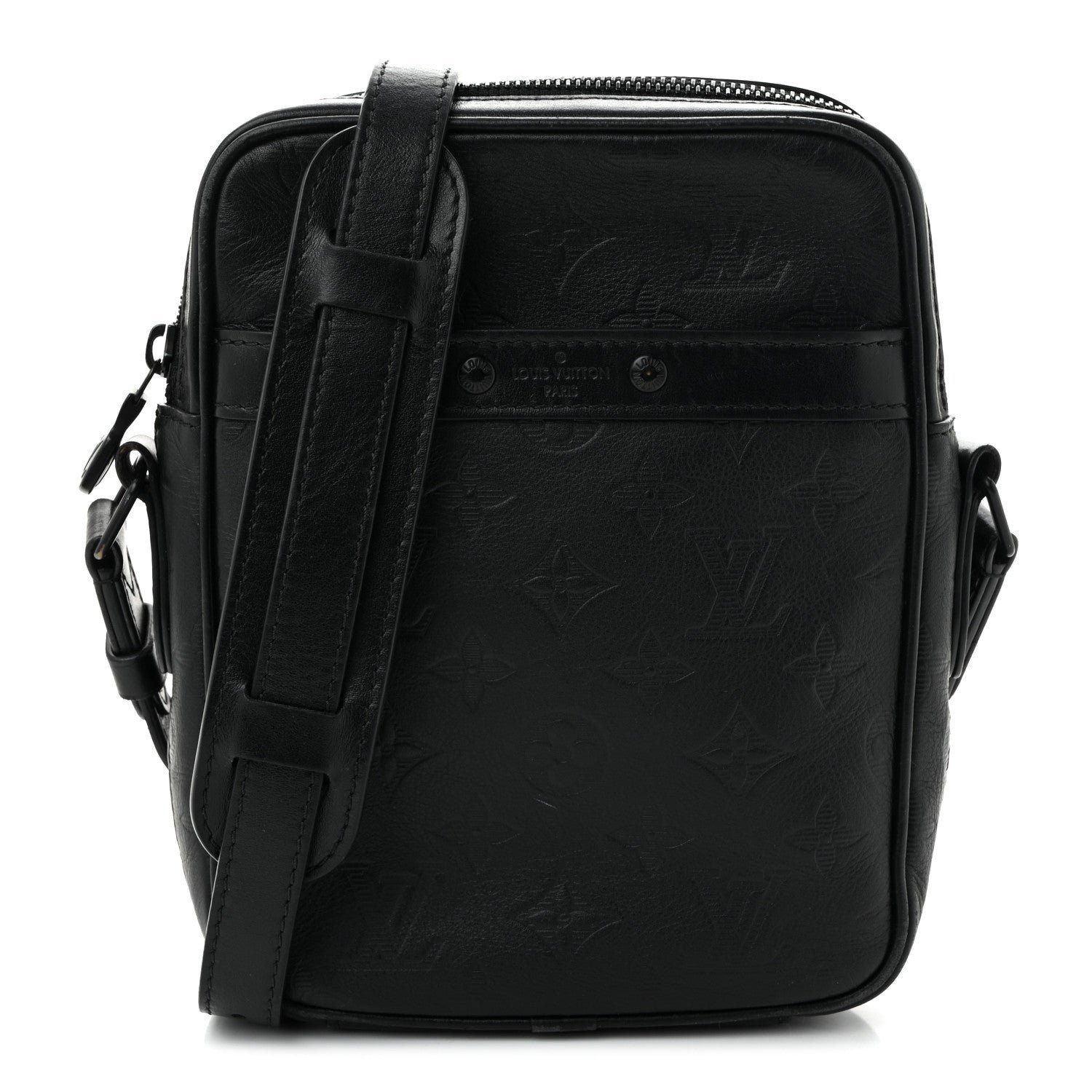Louis Vuitton Calfskin Monogram Shadow Danube PM Black