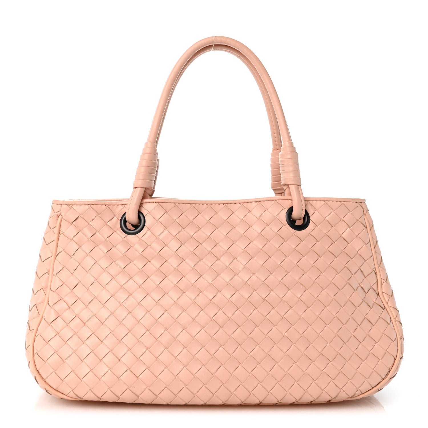 Bottega Veneta Nappa Intrecciato Woven Tote Flamingo