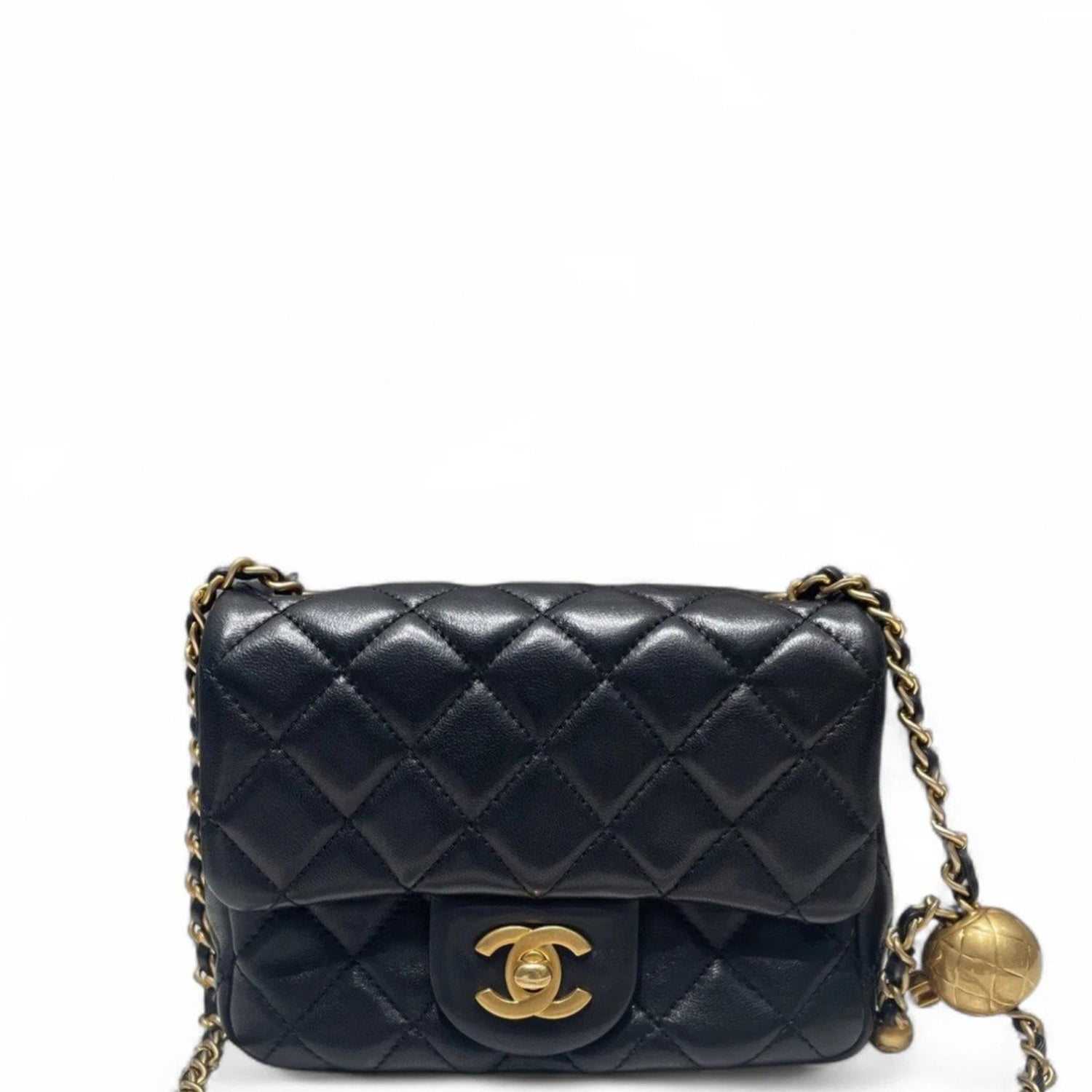 Chanel Calfskin Pearl Crush Square Flap Mini