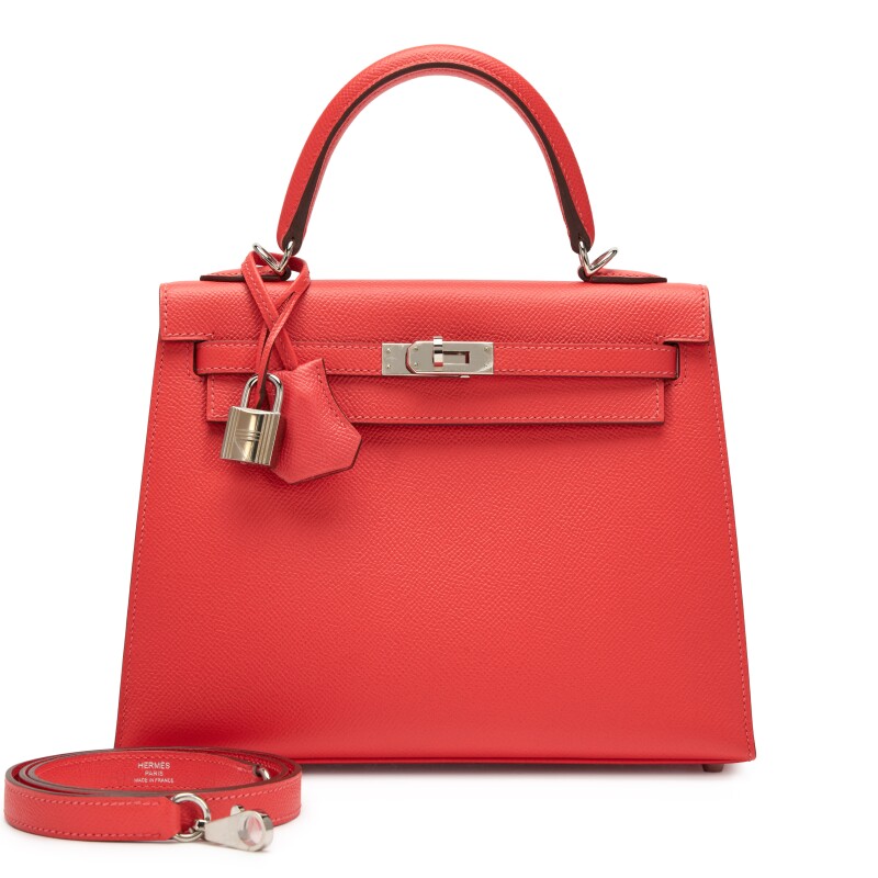 Hermes Rose Jaipur Epsom Sellier Kelly 25 Palladium Hardware, 2016