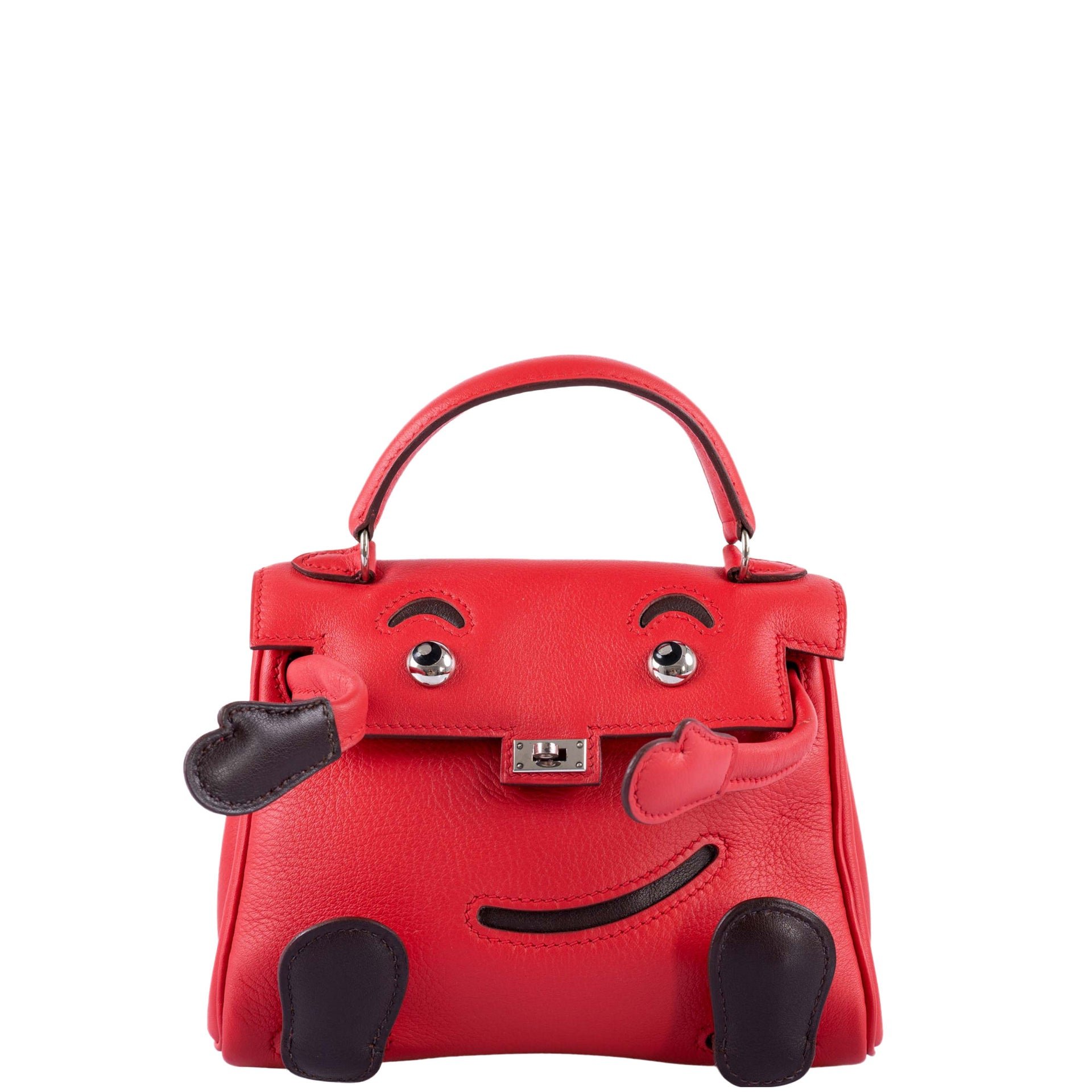 Hermes Hermès Kelly Doll Quelle Idole Rouge Vif Gulliver Leather Palladium Hardware