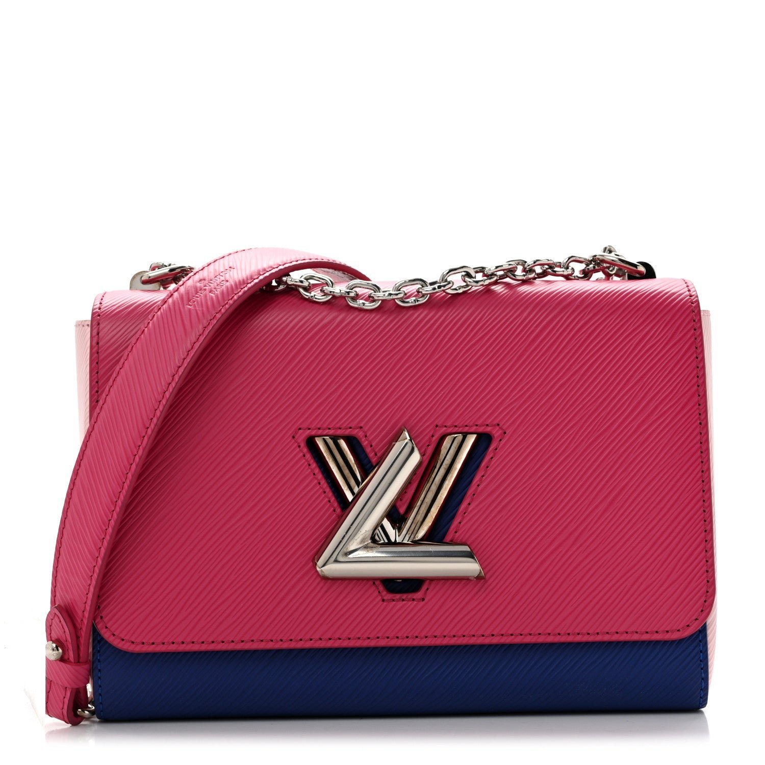 Louis Vuitton Epi Twist Shoulder Bag MM Pink Blue