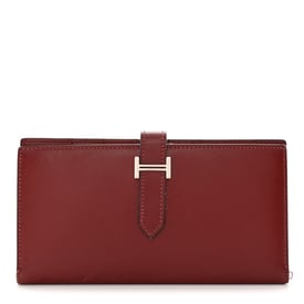 Hermes Box Bearn Gusset Wallet Rouge H