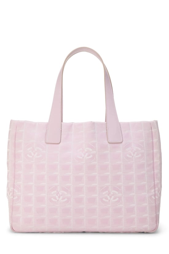 Pink Nylon Travel Line Tote Medium