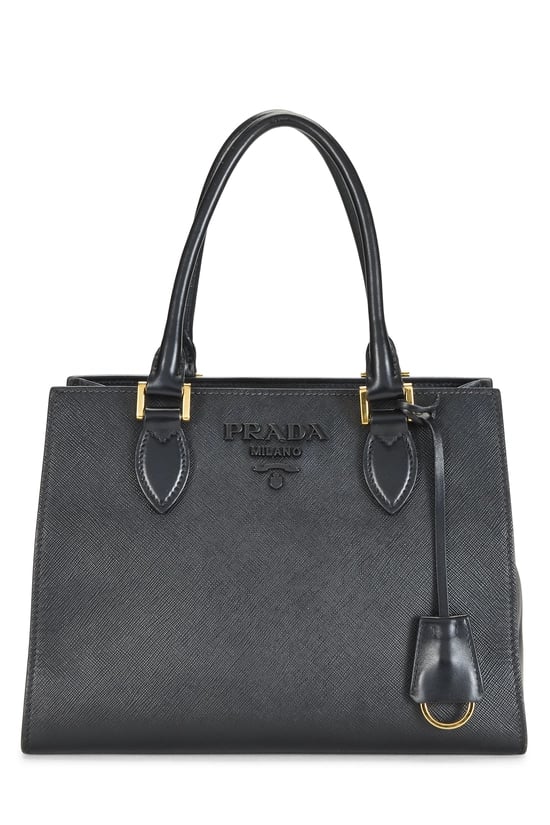 Black Saffiano Monochrome Tote Small