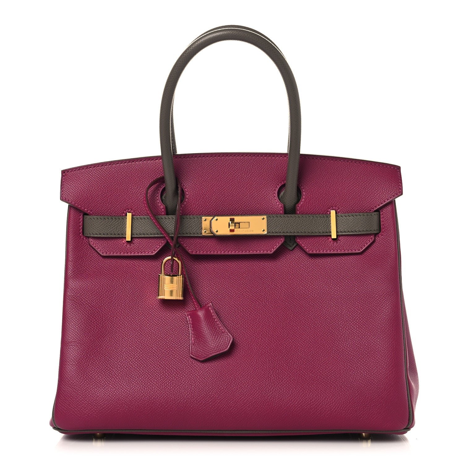 Hermes Hermes Epsom Horseshoe Birkin 30 Rose Poupre Etain