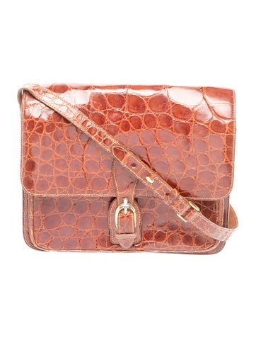 Embossed Leather Crossbody Bag
