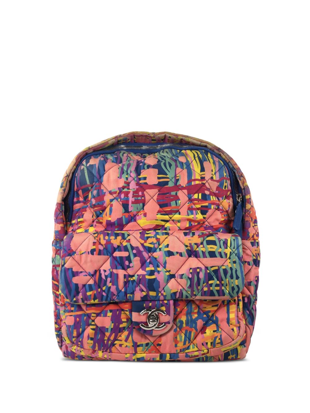1900s diamond-quilted foulard backpack
