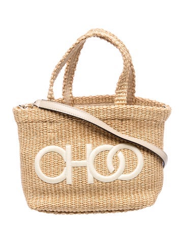 Jimmy Choo Raffia Top Handle Bag